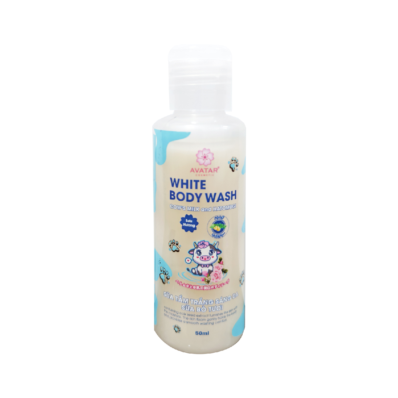 Sữa Tắm Trắng Sáng Da Sữa Bò Tươi Avatar White Body Wash ( 50mL )